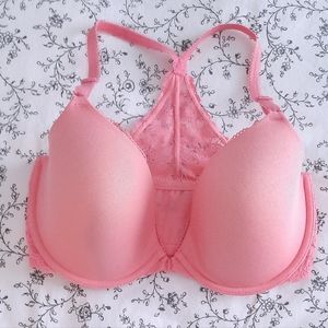b.tempt'd by Wacoal Inspired Eyelet Front Close T-Shirt Bra in Coral, 34DDD